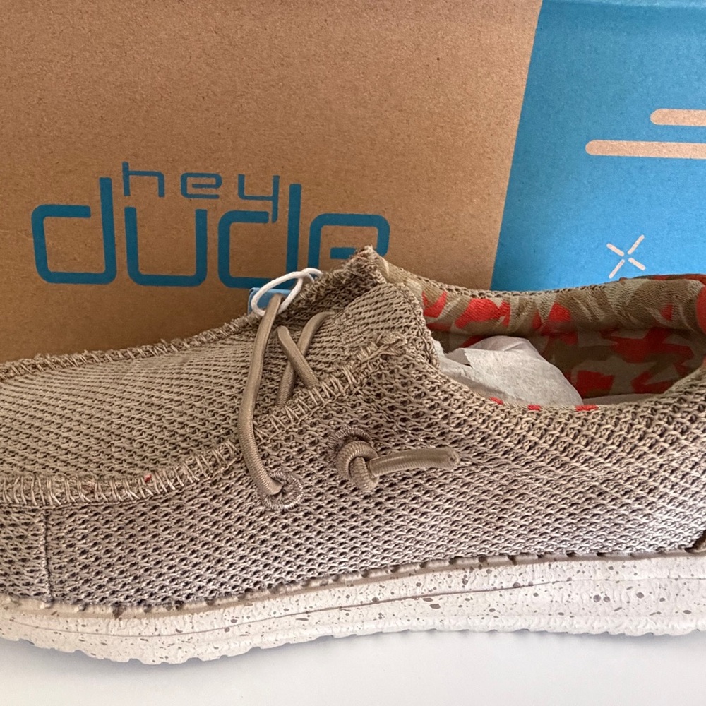 Hey Dude Kids Beige Mesh Sneakers
